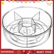 [Stock] Clear Acrylic Large Lazy Susan Organizer Turntable Organizer with Dividers,for Cabinet Bathroom Refrigerator