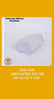 TERSEDIA KARDUS/BOX/DUS KUE UNCOATED UK. 16 X 14 X 7 CM ISI 100 PCS