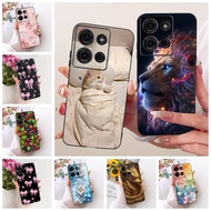 Case Motorola Moto G75 5G Cover XT2437-2 Cute Cat Fashion Butterfly Painted Casing Motorola G75 Moto