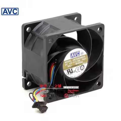 For AVC DBTA0638B2S 60x60x38mm Plug 4P 6038 6CM 60mm 12V 3.15A Large Air Flow Cooling Fan