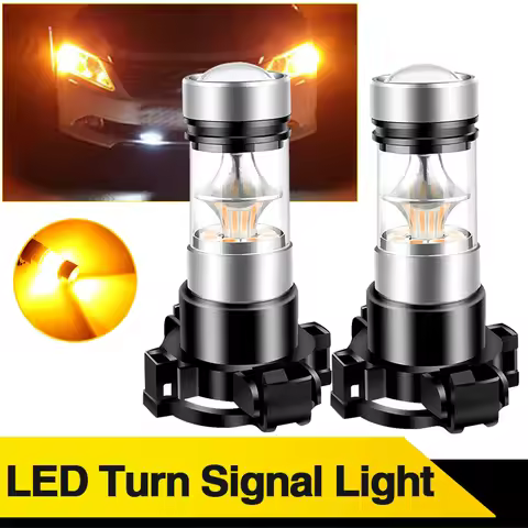 2PCS PY24W LED Bulbs 5200S PY24WNA 12190NA 12V Turn Signal Light For BMW E90 E91 E92 E93 F10 F11 Aud