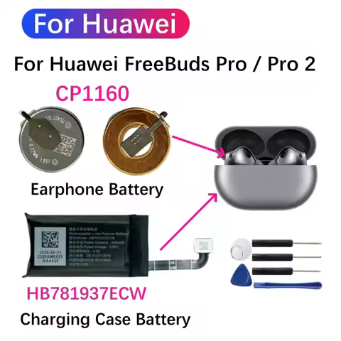 Bluetooth Earphone Battery CP1160 HB781937ECW Charging Case Battery For Huawei FreeBuds Pro / FreeBu
