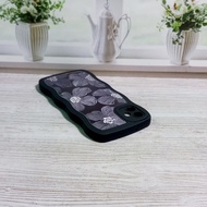 Samsung Galaxy A04E A042 A042F Softcase Wave Black Flower Motif Samsung SM-A042F