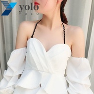YOLO Bra Straps Invisible Straps Women Bra Extension Straps Cross Lace Solid Color Adjustable Bra Belt