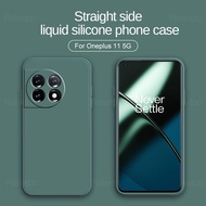 Square Liquid Silicone Soft Back Cover For OnePlus 11 5G Case Camera Shockproof Coque On OnePlus11 One Plus 11 5G CPH2451 6.67"