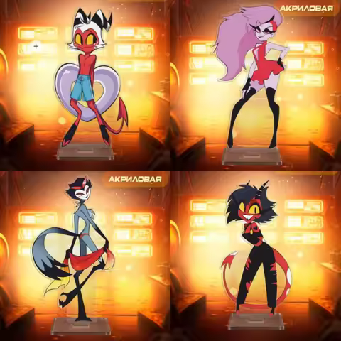 Anime Cartoons Acrylic Standee for Helluva Boss Moxxie Stolas Millie Verosika Mayday Acrylic Standin