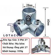 Khớp Nối Nhanh Ông Sắt Tròn Phi 27mm Siêu Nhanh Lotacom