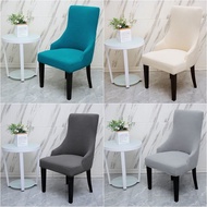 Water repellent Polar Fleece Accent Dining Chair Cover High Back Sloping Armchair Cover Chair Covers Seat Slipcover Office Club