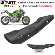 Motorcycle Exhaust Muffler Escape Systems Carbon Fiber Decorative Protector Heat Shield Cover Guard For Kawasaki Z900 A2