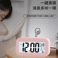 A8- (粉色/英文電池款) 智能電子鐘 電子數位時鐘 夜光 學生鬧鐘 鬧鐘 電子鬧鐘 智能鬧鐘 LED鬧鐘 日曆鐘 溫度計