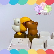 PAIR Capybara and Duck Keycaps for Mechanical Keyboard