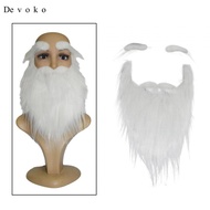[Devoko] Santa Beard Mustaches Novelty Dwarf Gnome Beard Xmas Santa Claus Beard for Adults Masquerad
