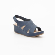 BATA COMFIT Wedges SANDAL 2 Inch High Heels Navy Blue Code 7619244