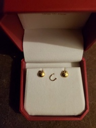 周大福Line Friends Choco 999黃金耳環