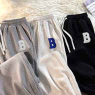 Slocks Pants Loose Straight Cut Pants Korean Sweatpant Wide Leg Baggy Sweat Pants for Men Unisex