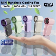 DXJ-X688 (199speed)(4000mAH) X688 Portable Handheld Fan USB Rechargeable Mini Cooling Fan Adjustable