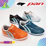 PAN Vigor X PF 14PA ฟุตซอลเด็ก รองเท้าฟุตซอล เหมาะกับทุกสนาม ทนทาน สีเขียว สีขาว สีส้ม สีดำ