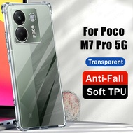 For POCO M7 Pro 5G Case Transparent Shockproof Cover Xiaomi Poco M7 4G 5G M 7 Pro PocoM7Pro 5G TPU P