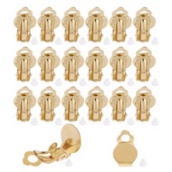 1 Pack Of 20 Earring Clips + 20 Ear Plugs, For DIY Non-Pierced Earring Making, Earring Converter