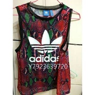 正品公司貨 Adidas Originals 愛迪達 三葉草 AJ8538 紅蛇紋 網狀無袖背心 運動上衣 二手 #22排毒
