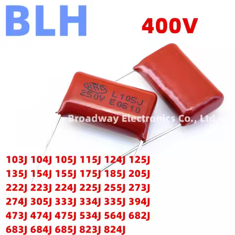 10PCS 400V 103J 0.01UF 10NF 104J 0.1UF 100NF 105J 1UF 115J 1.1UF 124J 0.12UF 120NF 125J 1.2UF CBB Ca