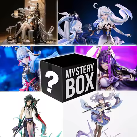 Genshin Impact Blind Box Mystery Box Handmade Anime Figures Paimon Aether Ganyu Walnut Action Figure
