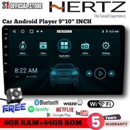 [6GB RAM+64GB ROM] Hertz Android Player 9"10" inch Quad Core Car Multimedia MP5 Player WIFI