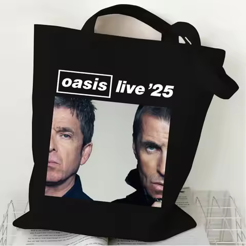The Oasis Live 25 Tour 2025 Merch Canvas Bag Shopping Canvas Shopping Tote Bag Shopper Bag