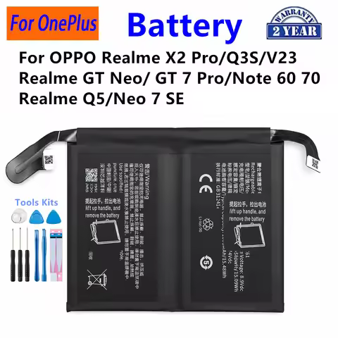 BLP749 BLP875 BLPC69 BLPB95 Battery For OPPO OnePlus Realme X2 Pro/Q3S/V23 Realme GT Neo/ GT 7 Pro/N
