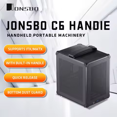 Jonsbo C6 MATX Mesh Case with Handle Ventilated Design Mini Desktop Case for Office and Gaming