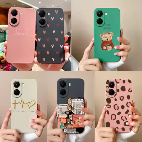 For Xiaomi Poco X7 Pro Case Lovely Bear Love Heart Shockproof Anti-fall Antifouling Luxury Shell For