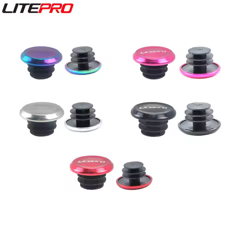 Litepro Plastic Handlebar Plug MTB Folding Bicycle Handle Bar Grips Plugs