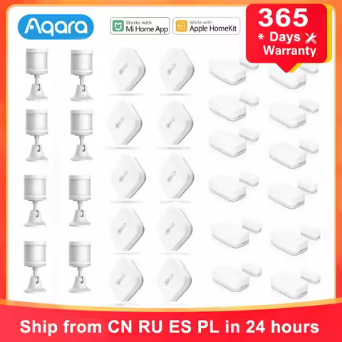 Aqara Hub ZigBee Sensors Human Body Sensor Temperature Door Water Sensor Wireless Switch Key Smart H