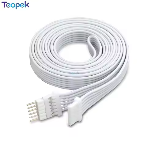 2pcs 6Pin Extension Wire For Philips Hue Lightstrip Plus V4 White Micro 6-PIN LED Connector Cable 1M