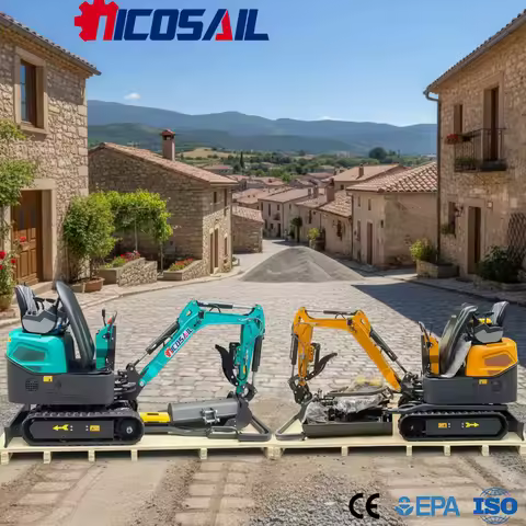 Custom Mini 1Ton Excavator Euro 5 CE Compact Hydraulic Digger for Farm Garden and Construction Proje
