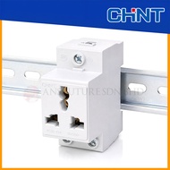 CHINT AC30-124 Modular Universal 3 Pin Socket 16A Din Rail Mount Power Socket