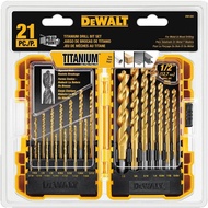 DW1361 ชุดดอกสว่าน ไทเทเนียม 21 ชิ้น ชุดหุน 1-6"-1/2" DEWALT สินค้าเเท้รับประกันจากผู้เเทนจำหน่าย