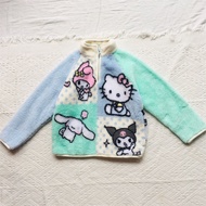 {Ai Meimei} Medium Big Kids 4-12 Years Old Kuromi Cinnamon Dog Melody Coral Fleece Half Zipper Long 