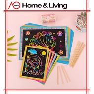 AO Home Children's Scratch Painting DIY Colorful Scratch Painting Bookmark Color Hand-Painted Scratc