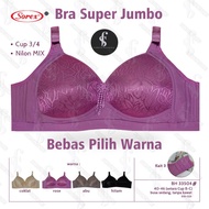 Fortunesong - Bra Sorex Super Jumbo Big Size Tanpa Kawat Busa Sedang 40-46 PILIH WARNA