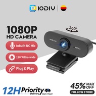 DIODIY Webcam 1080P/ 720P Full webcam 90° Wide-Angle for Online Video Calling Recording Web Cam PC L