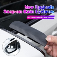 A Pair Universal Car Rearview Mirror Rain Cover Snap-On Rain Eyebrow Carbon Fiber Side View Mirror Shade Protector Car Sticker