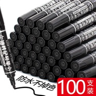 Marker Black Thick Tip Oily Pen Non-Fading Waterproof Pen Waterproof Staff Big Tip Pen Case Tip Pen 