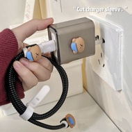 Phone Charger Protector for Android Type C OPPO 80W 67W 65W Grey TPU Chargering Case Bear Pattern da