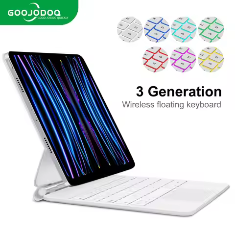 GOOJODOQ Magic Keyboard for iPad Pro 11 2024 Air 4 Air 5 Air 6 for iPad 12.9 10th Generation 6th 5th