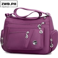 ZWB 702 Fashion Women Shoulder Bag Mommy Bag Nylon Oxford Waterproof Sling Bag
