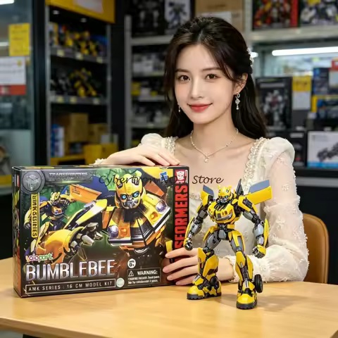 Anime Deformation Robots Transformers Toys AMK Series Bumblebee Rise of the Beasts Action Model Figu