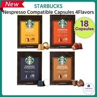 [Starbucks] Nespresso Compatible Capsule | 18 Capsules | 4 Flavors | Espresso Coffee Pods |  | Big Pack | Shipping from Korea