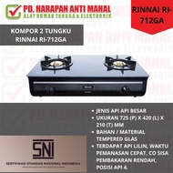 Kompor Rinnai Ri-712Ga/ Kompor 2 Tungku Rinnai Ri-712Ga/ Kompor Kaca