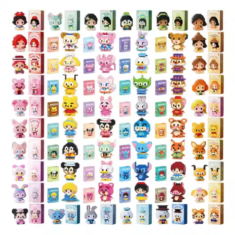 Disney 108 style LinaBell StellaLou Building Blocks Princess Cartoon Figrues Bricks Children's Assem